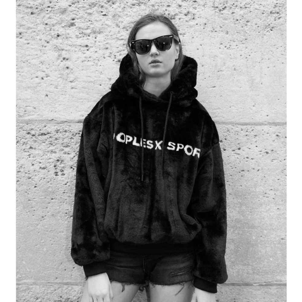 The Kooples X Sport Faux Fur Hoodie